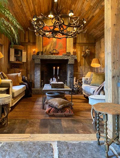 Guest house interior rustic
