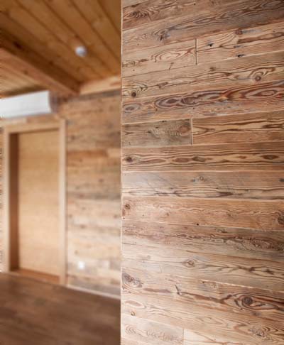 Hand hewn boards in SPA