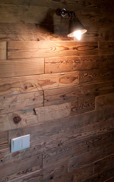 Hand hewn boards in SPA