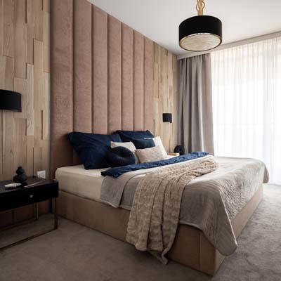 OZO in beige bedroom with pink accents