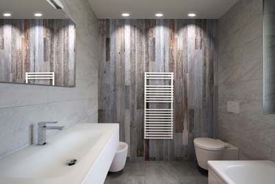 wall planks silver in interior design 