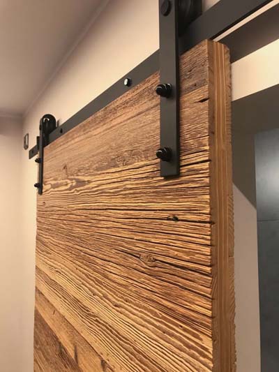 Custom made reclaimed wood doors 