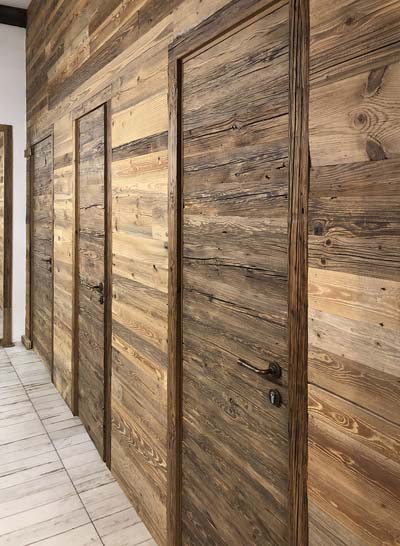 Custom reclaimed wood doors