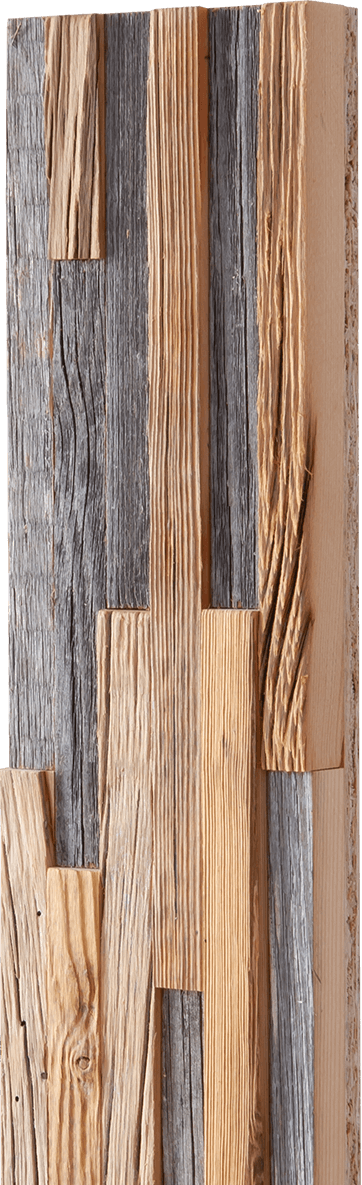 Reclaimed wood wall panel