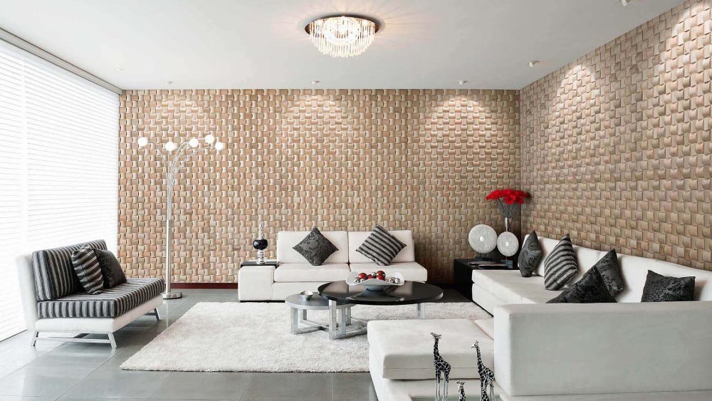 Wall panels in living room