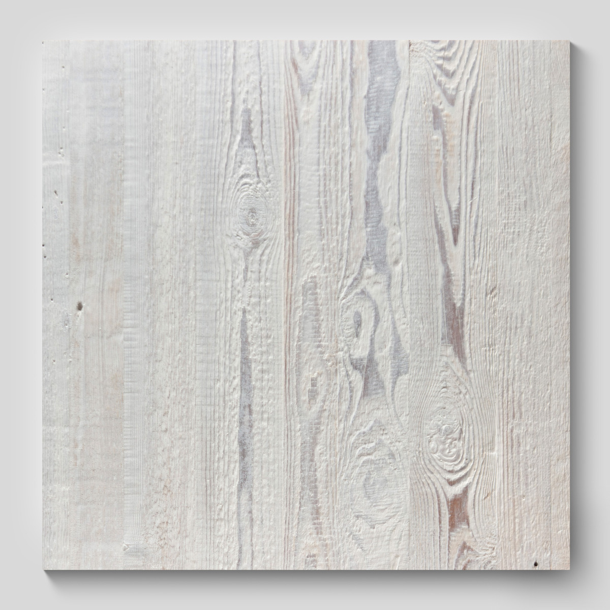 Three-layer panel: white-wash reclaimed wood