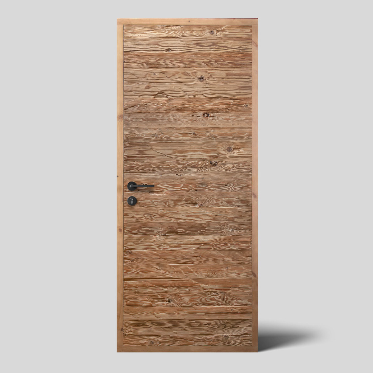 Porte en bois équarri à la main – Horizontal