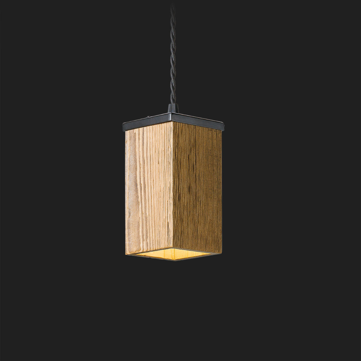 Griestu lampa 8x15 cm - Antīks koks