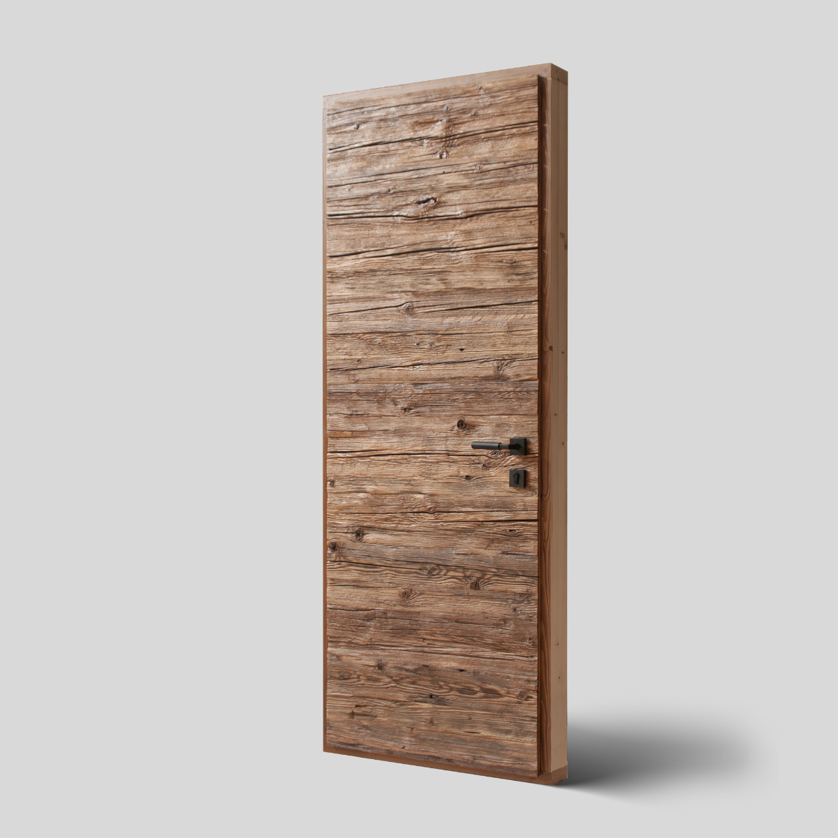 Hand hewn weathered wood door - Horizontal