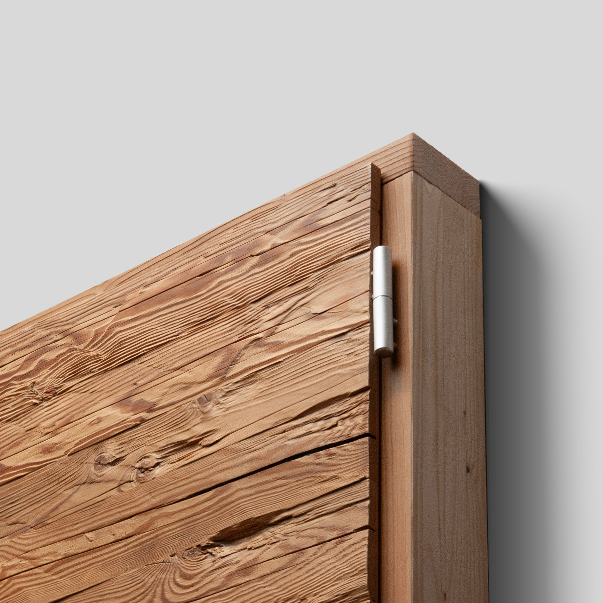 Porte en bois équarri à la main – Horizontal
