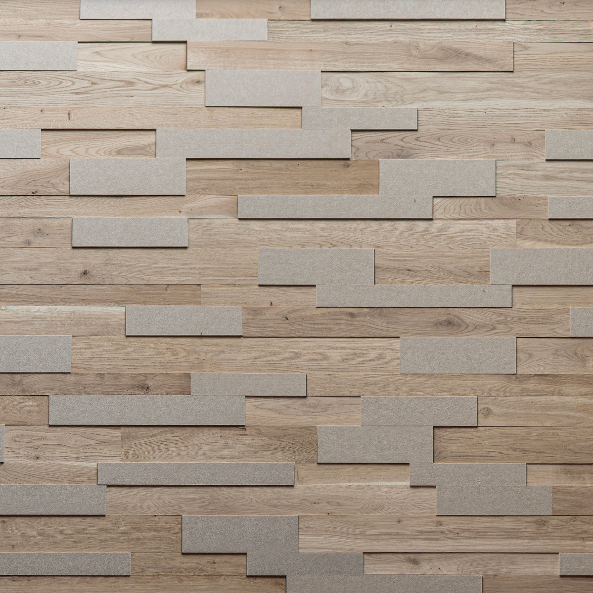 Wall panel OZO Acoustic Oyster - Solid oak - Wooden Wall Design