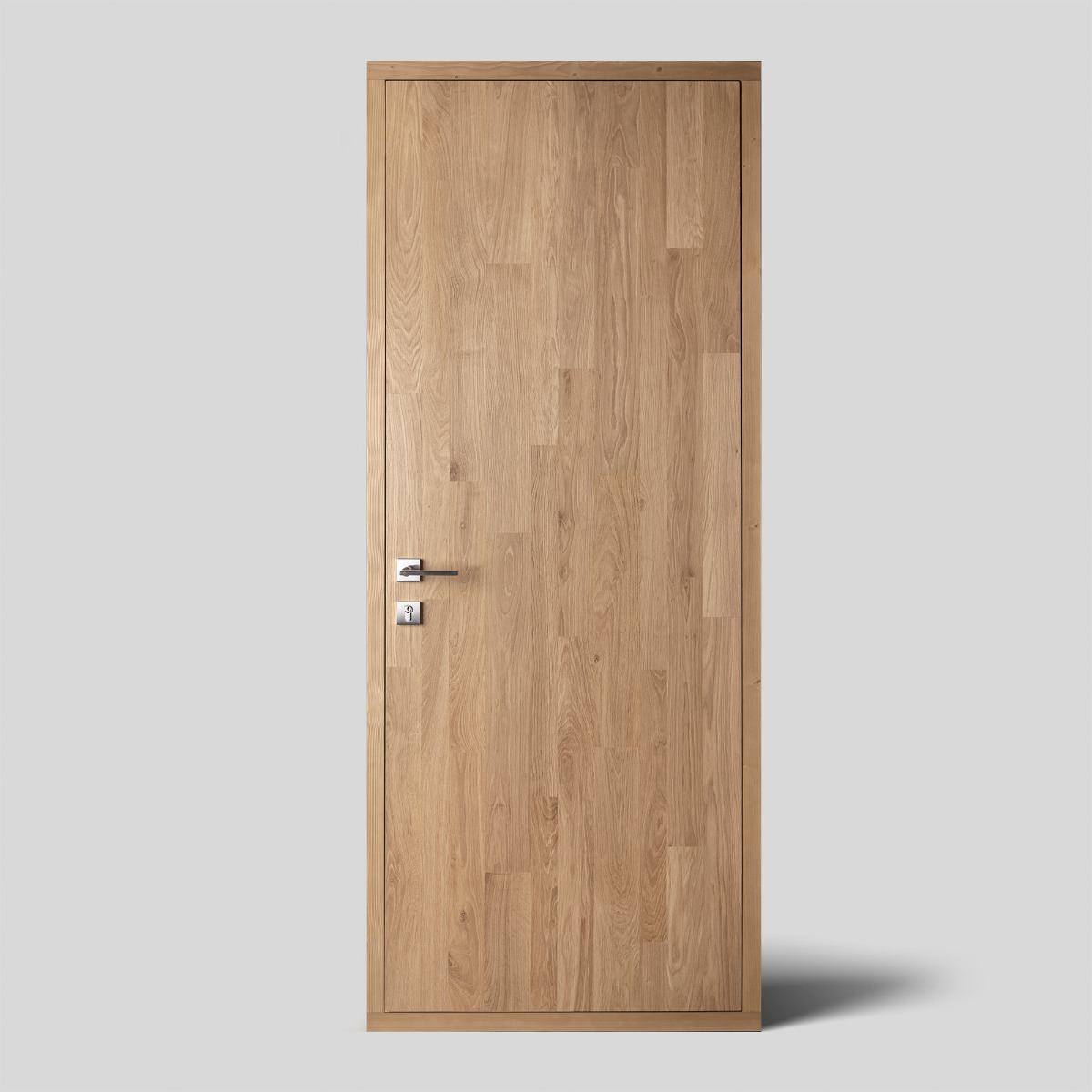 Porte en chêne à surface structurée