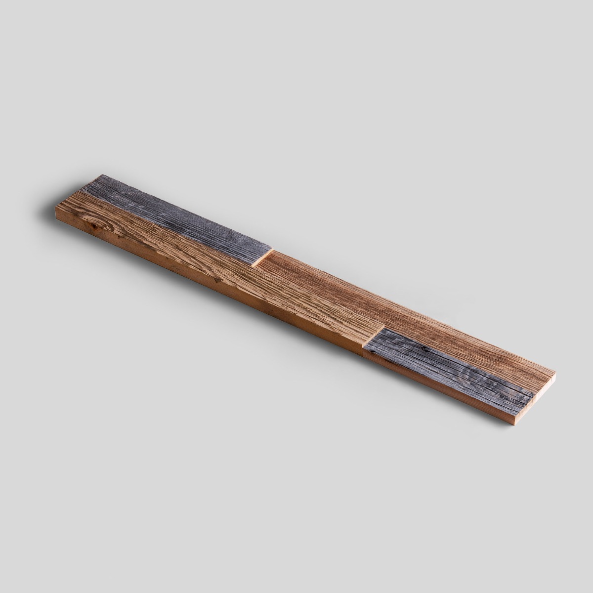 3D wall panel made from brushed reclaimed wood - Largo