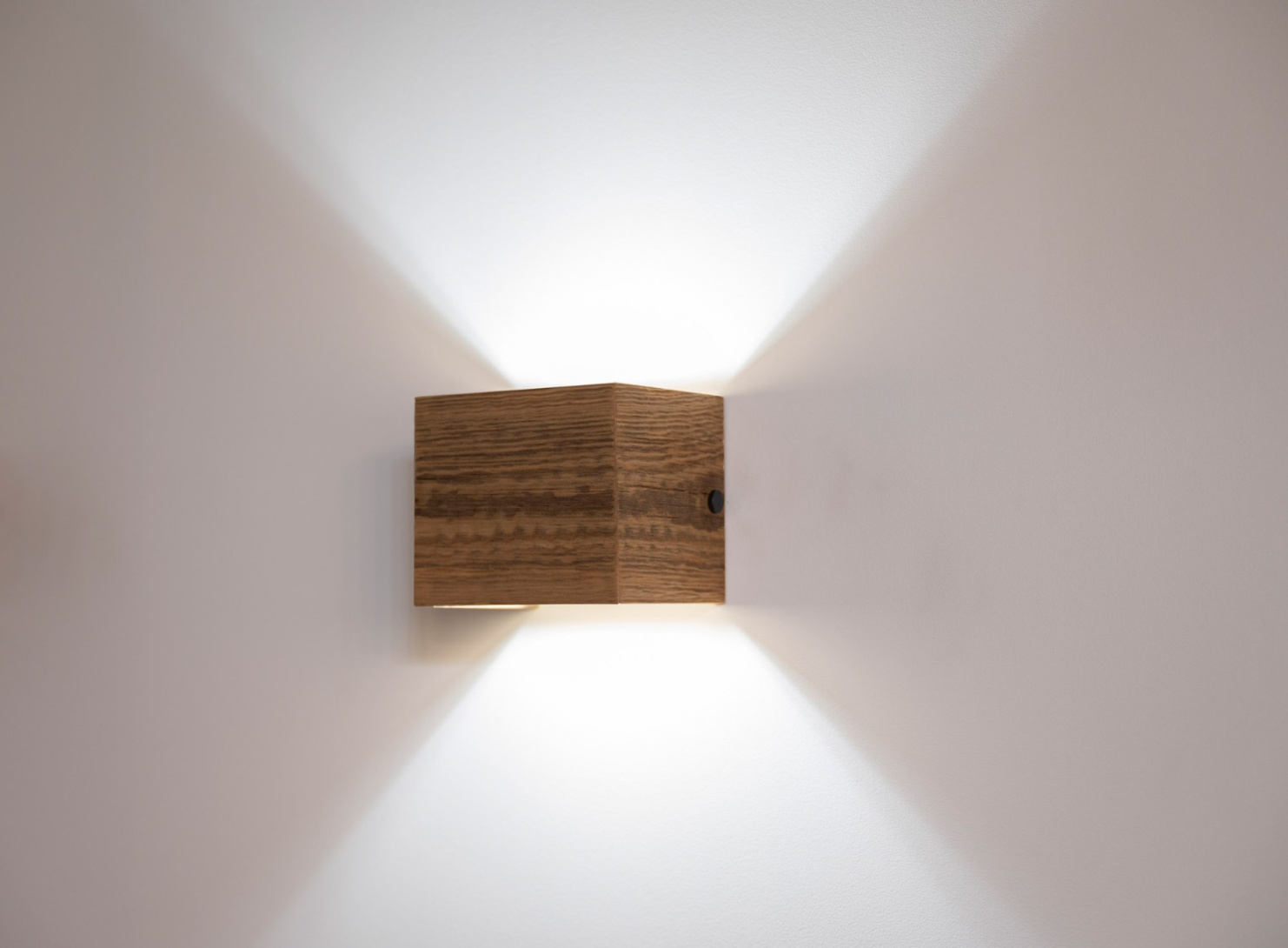 Wall lamp 10x10 cm - Reclaimed wood