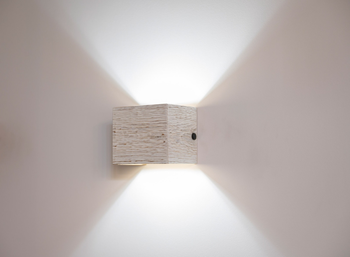 Wall lamp 10x10 cm - Reclaimed wood