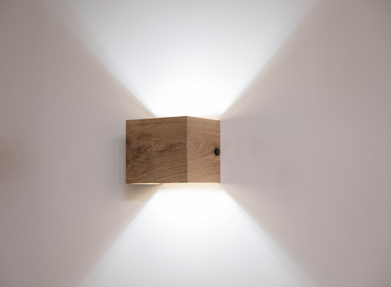 Wall lamp 10x10 cm - Reclaimed wood